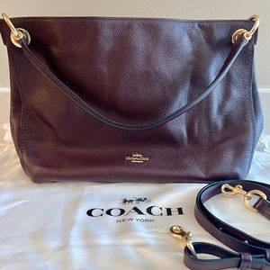 COACH Clarkson Hobo Leather Shoulder Bag